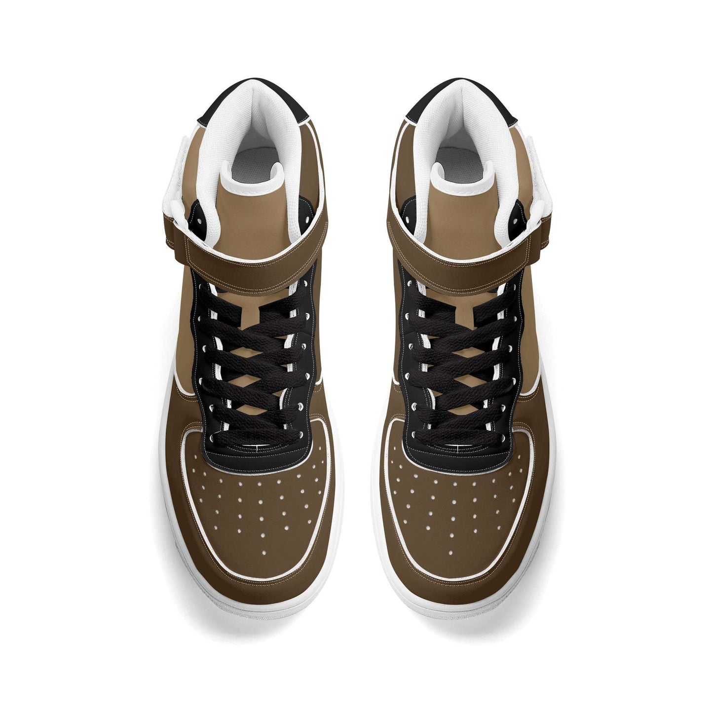 Kuluba Bamanan Strong Milli High Top Sneakers Coffee and Cream - maisonkoly.com