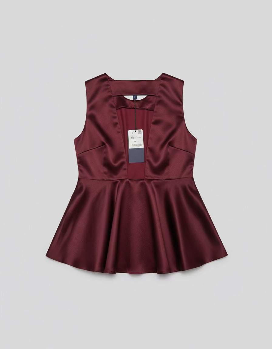 Zara women fashion blouse burgundy by maisonkoly.com
