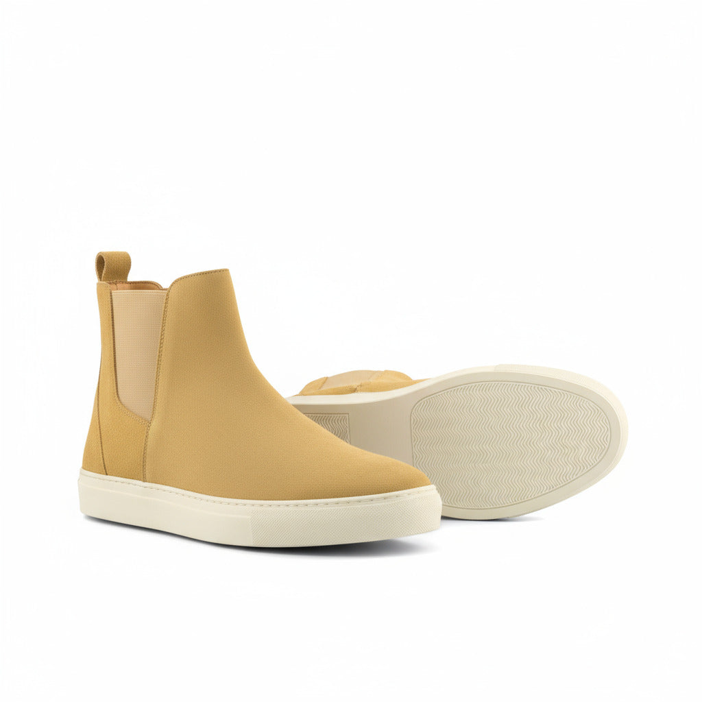 Maison Koly Nasdaq Chelsea Boots Leather - Creme Beige Suede