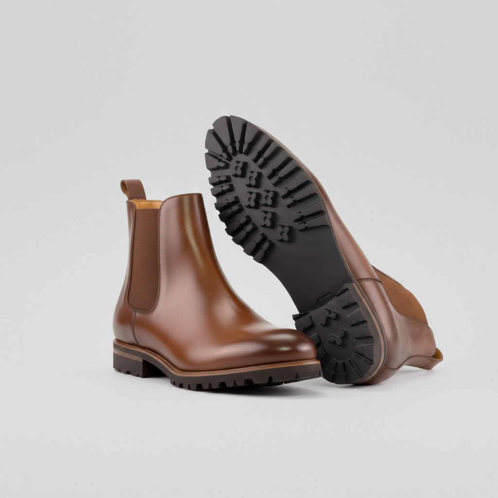 Maison Koly Trianon Chelsea Boots Leather - Brown by maisonkoly.com