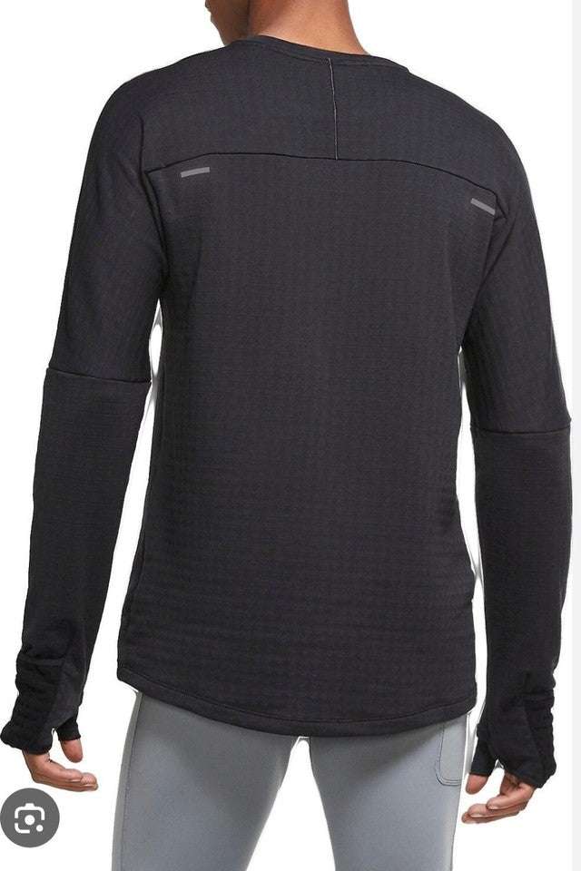 Nike Men's Therma Fit Black LS Running Top by maisonkoly.com