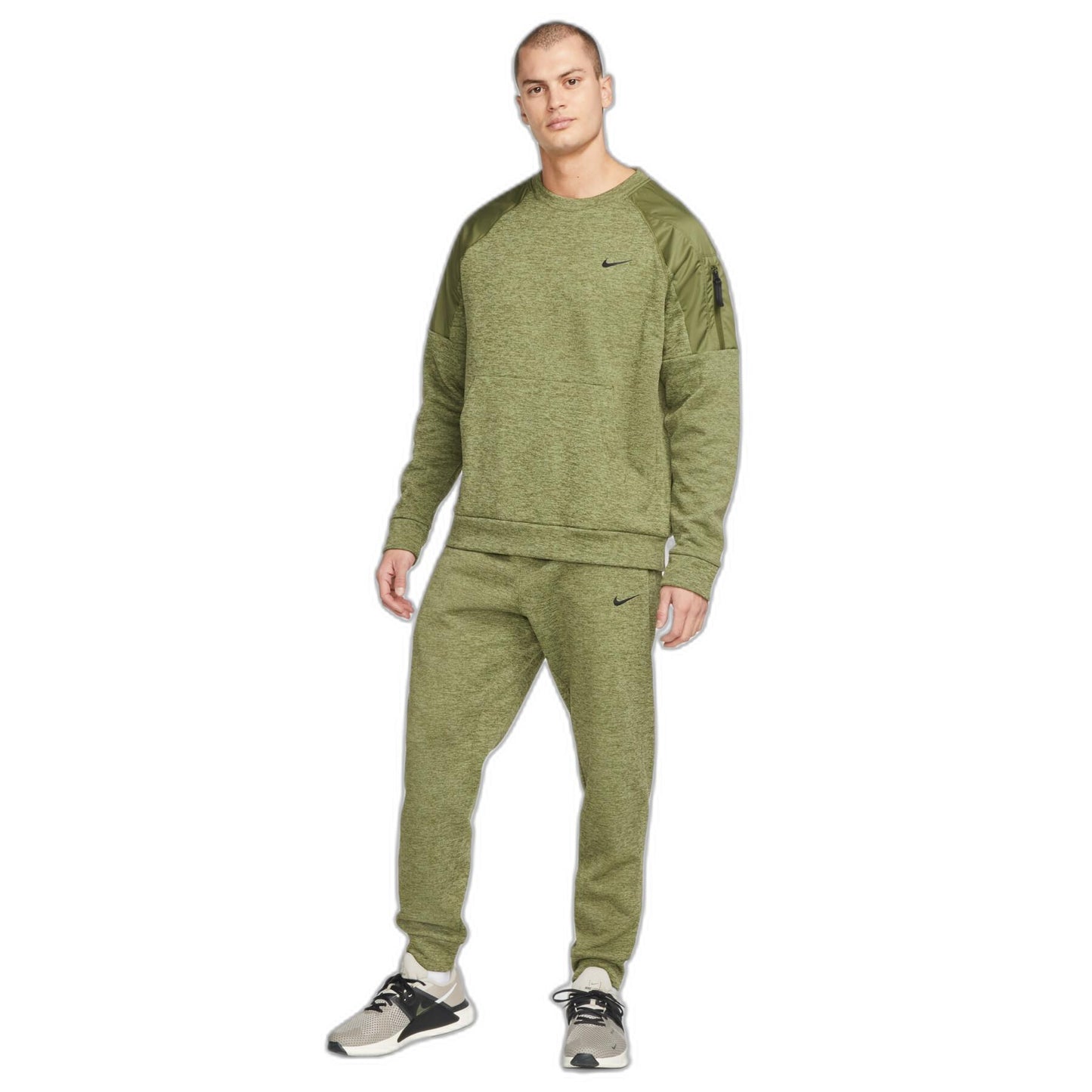 Nike Training Therma fit novelty sweatshirt round neck army green
