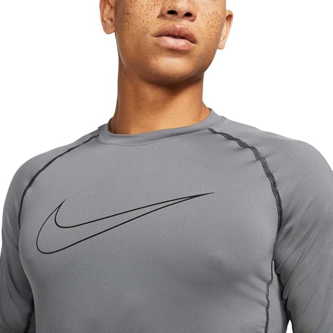 Nike pro dri fit short sleeves men shirt Gray by maisonkoly.com