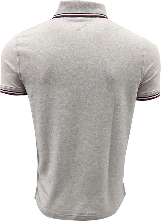 Tommy Hilfiger Men's Striped Collar Grey Preloved by maisonkoly.com