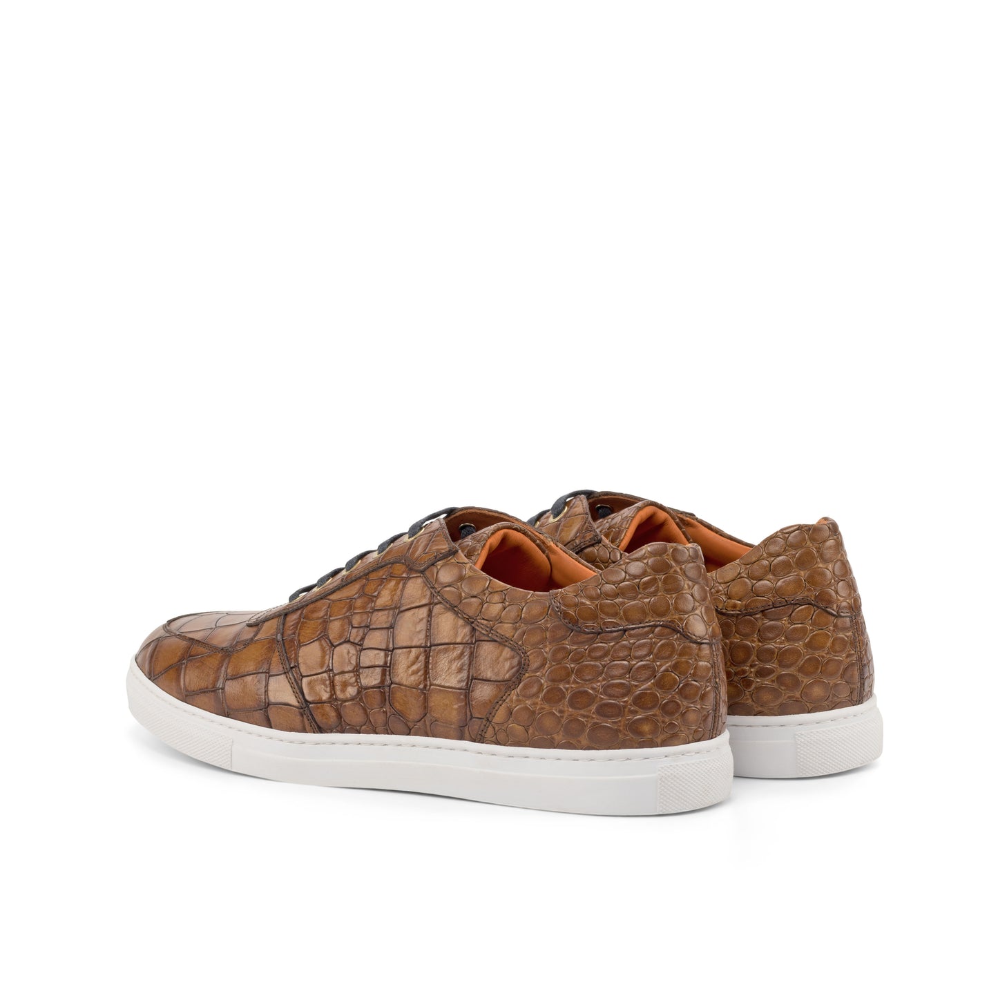 Maison Koly Spartan Alligator Brown leather Casual sneakers