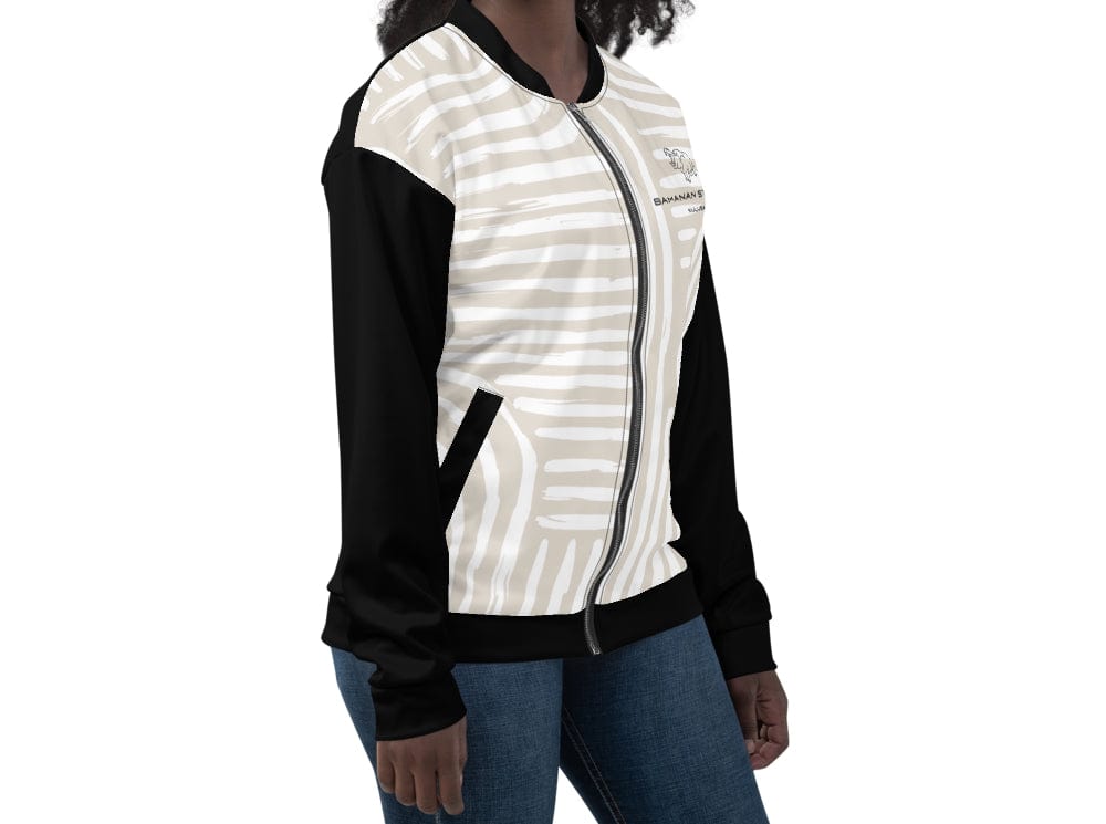 Kuluba Clothing Bamanan Strong Bogolan Bomber Jacket- Women - maisonkoly.com Jacket