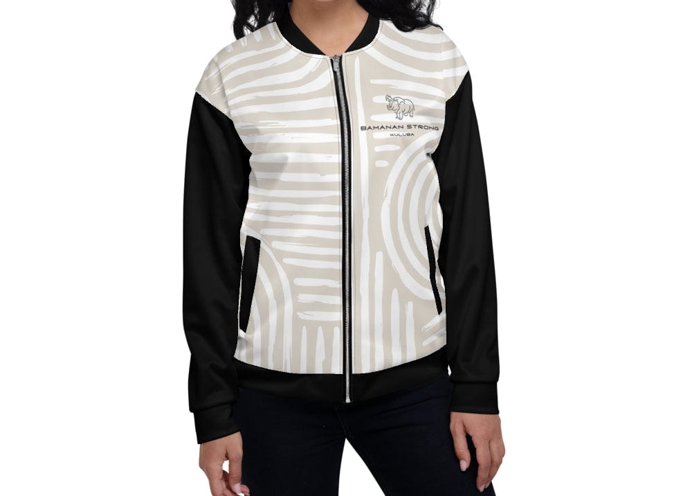 Kuluba Clothing Bamanan Strong Bogolan Bomber Jacket- Women - maisonkoly.com Jacket
