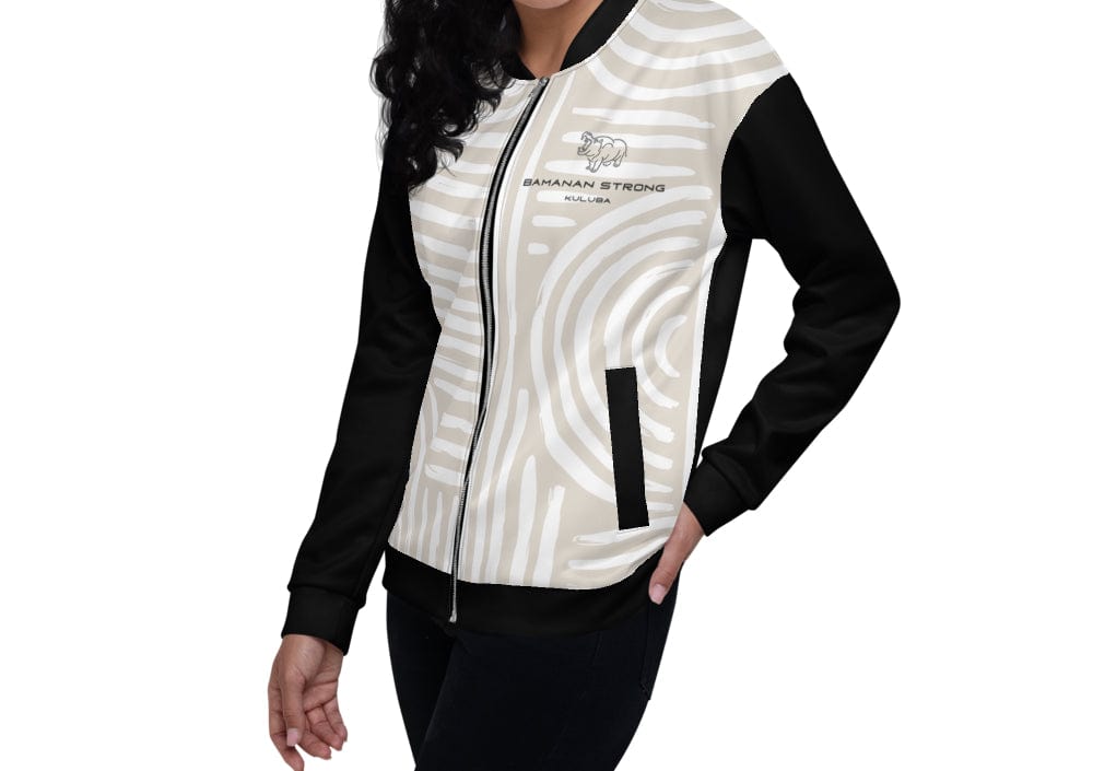 Kuluba Clothing Bamanan Strong Bogolan Bomber Jacket- Women - maisonkoly.com Jacket