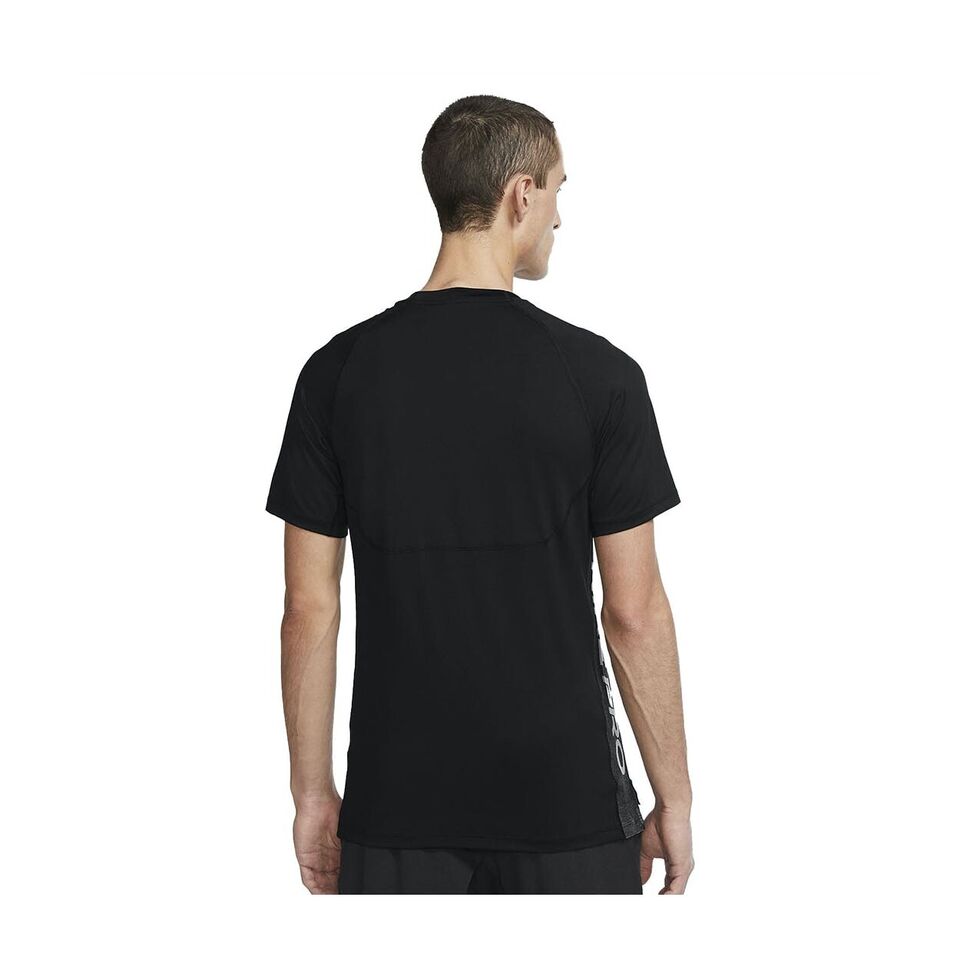 Nike pro dri fit short sleeves men shirt black by maisonkoly.com