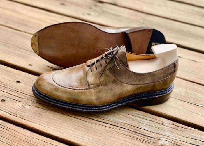 Maison Koly Trilogie triple sole khaki derby museum leather by maisonkoly.com