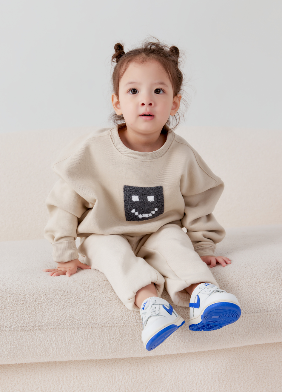 Kids "Pixel" Taupe Sweatshirt