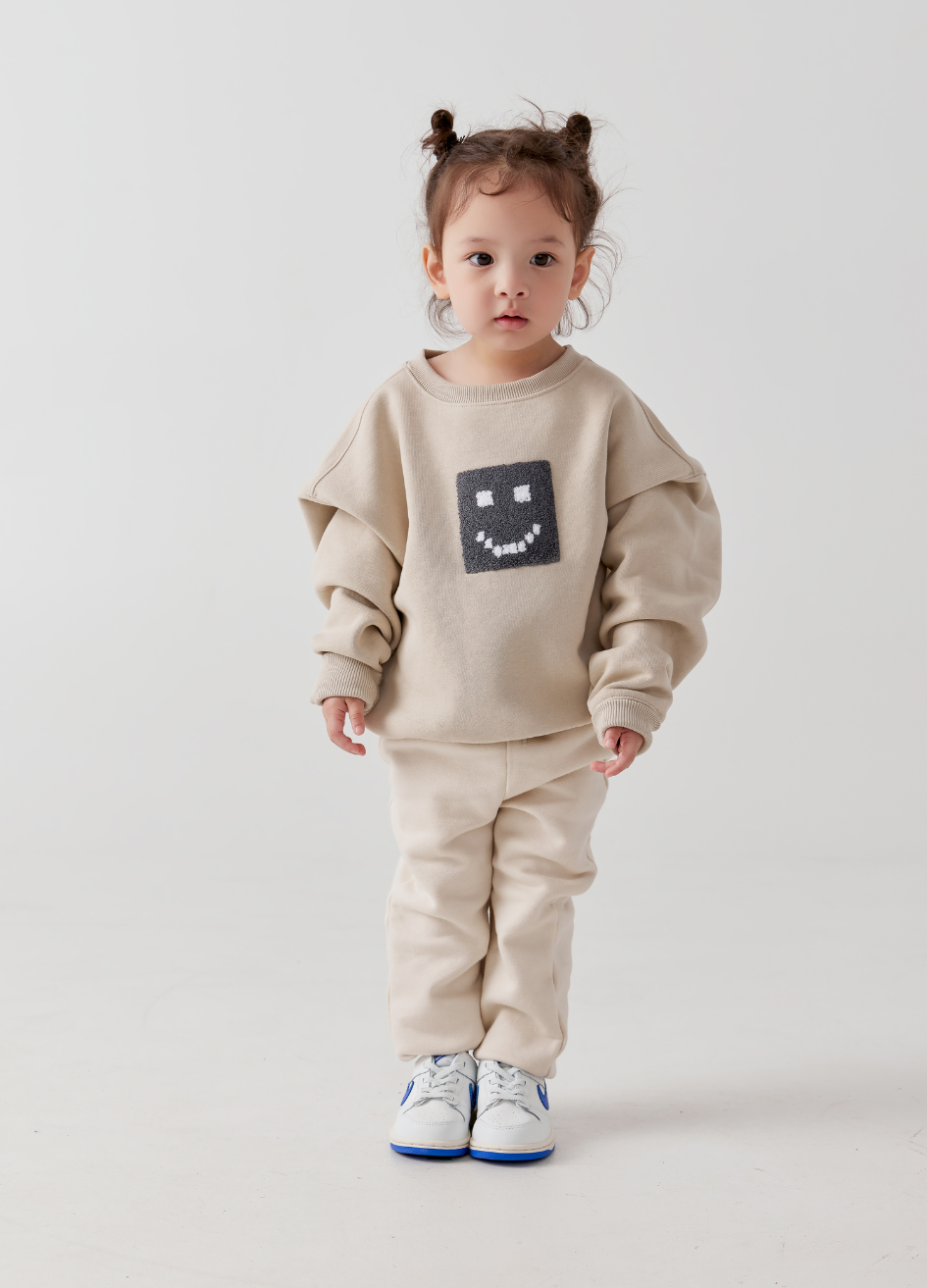 Kids "Pixel" Taupe Sweatshirt