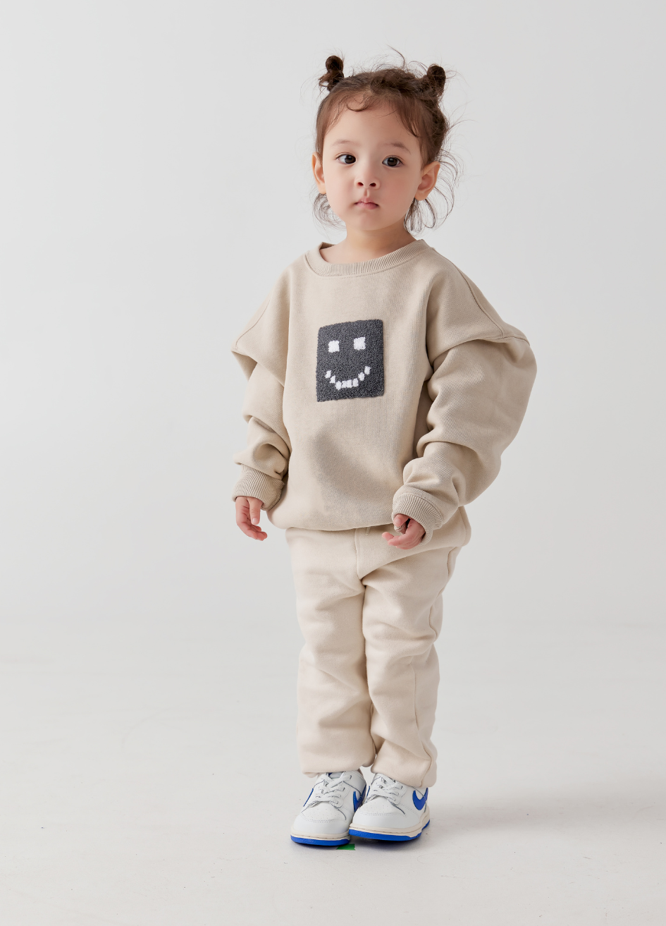Kids "Pixel" Taupe Sweatshirt