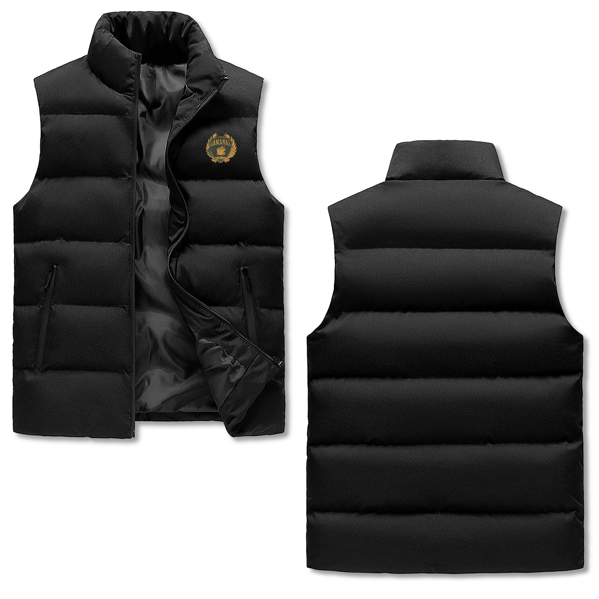 Kuluba Bamanan Strong Farafina Mens Winter quilted Puffer Jacket - maisonkoly.com Black / M