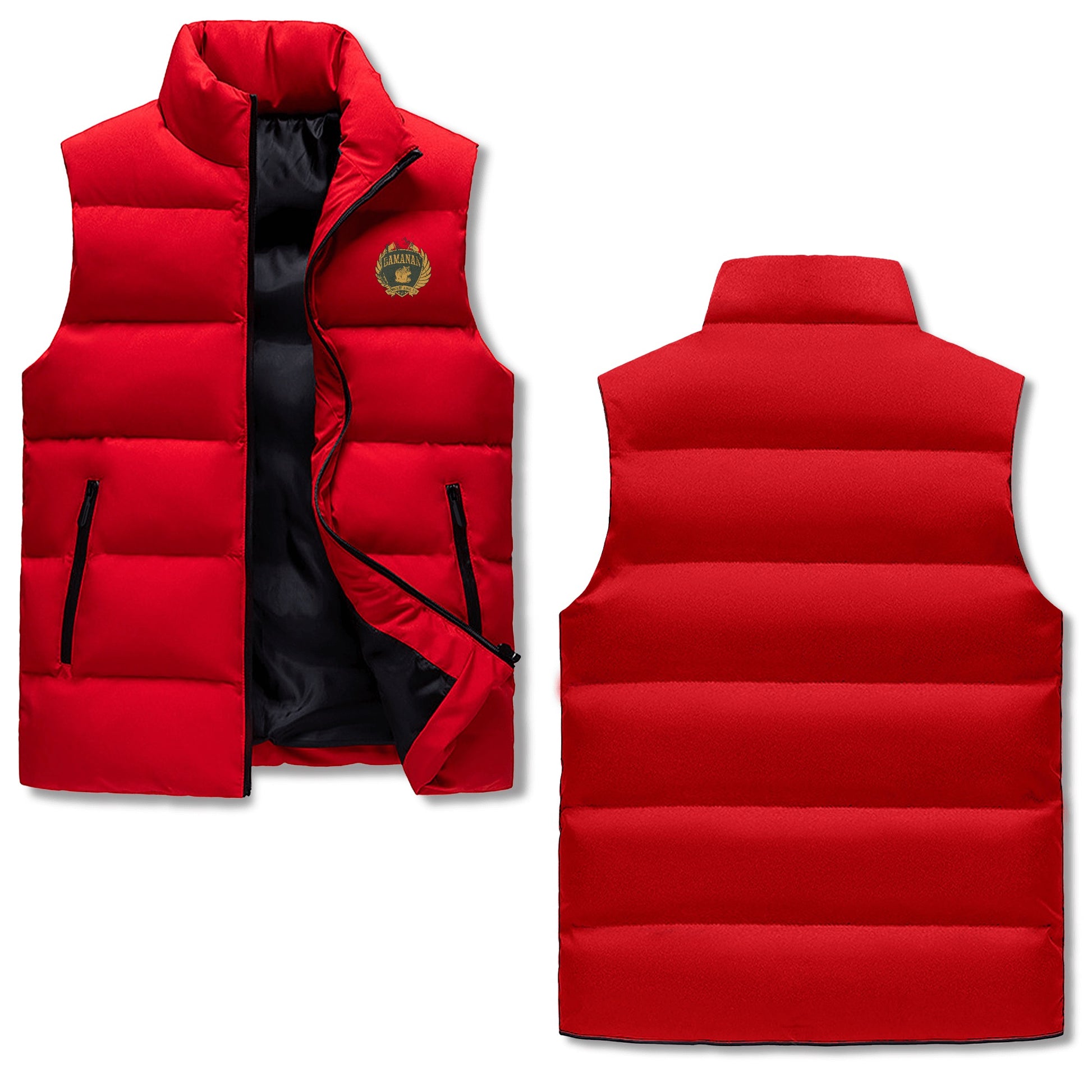 Kuluba Bamanan Strong Farafina Mens Winter quilted Puffer Jacket - maisonkoly.com Red / M