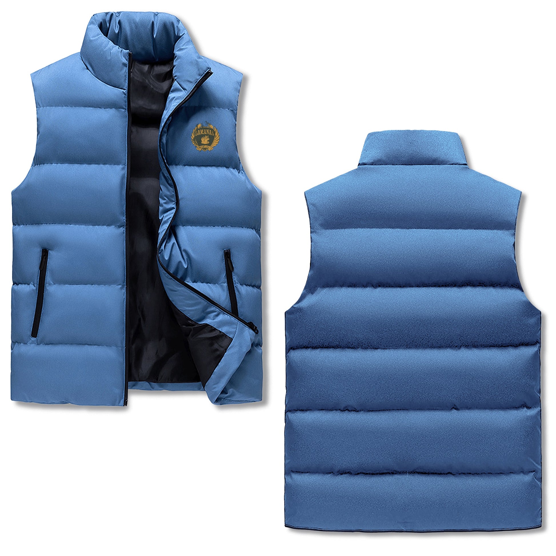 Kuluba Bamanan Strong Farafina Mens Winter quilted Puffer Jacket - maisonkoly.com Blue / M