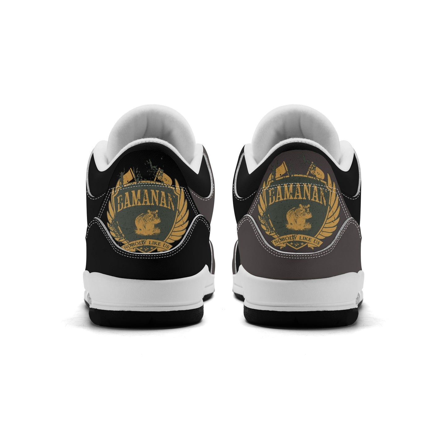 Mens Retro High Top Leather Basketball Sneakers-A5 - maisonkoly.com