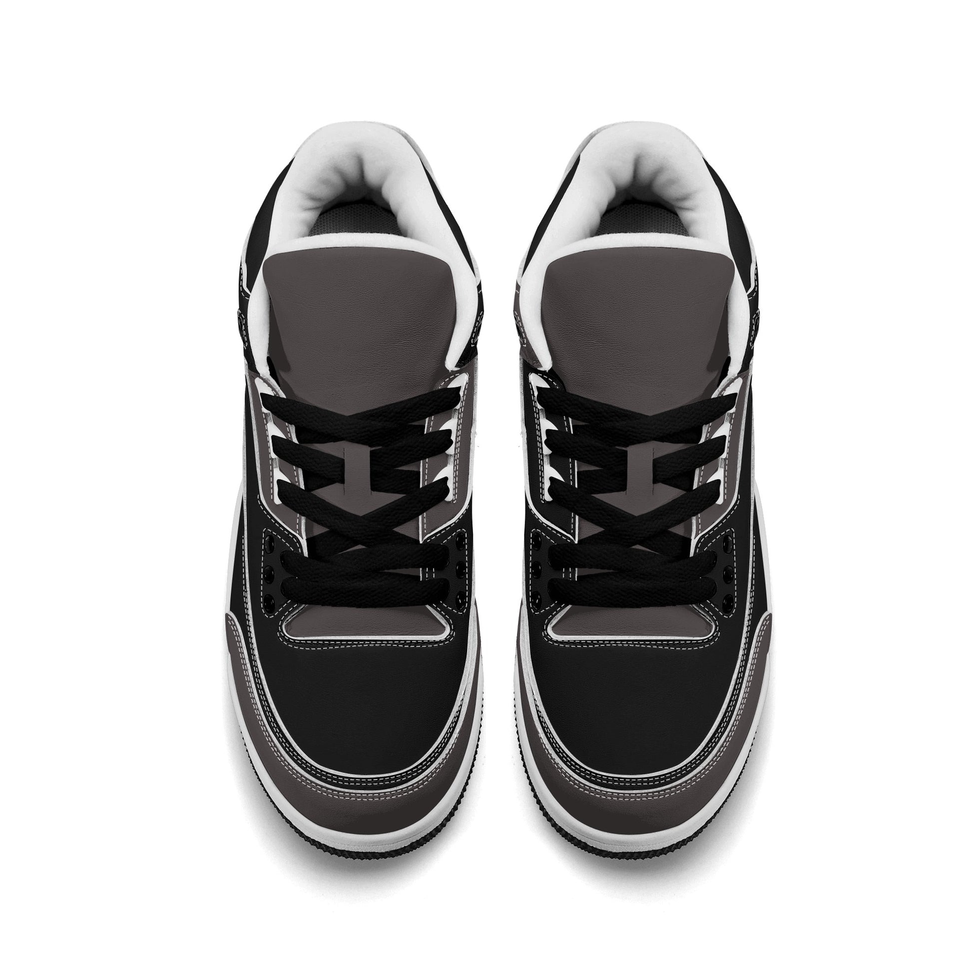 Mens Retro High Top Leather Basketball Sneakers-A5 - maisonkoly.com