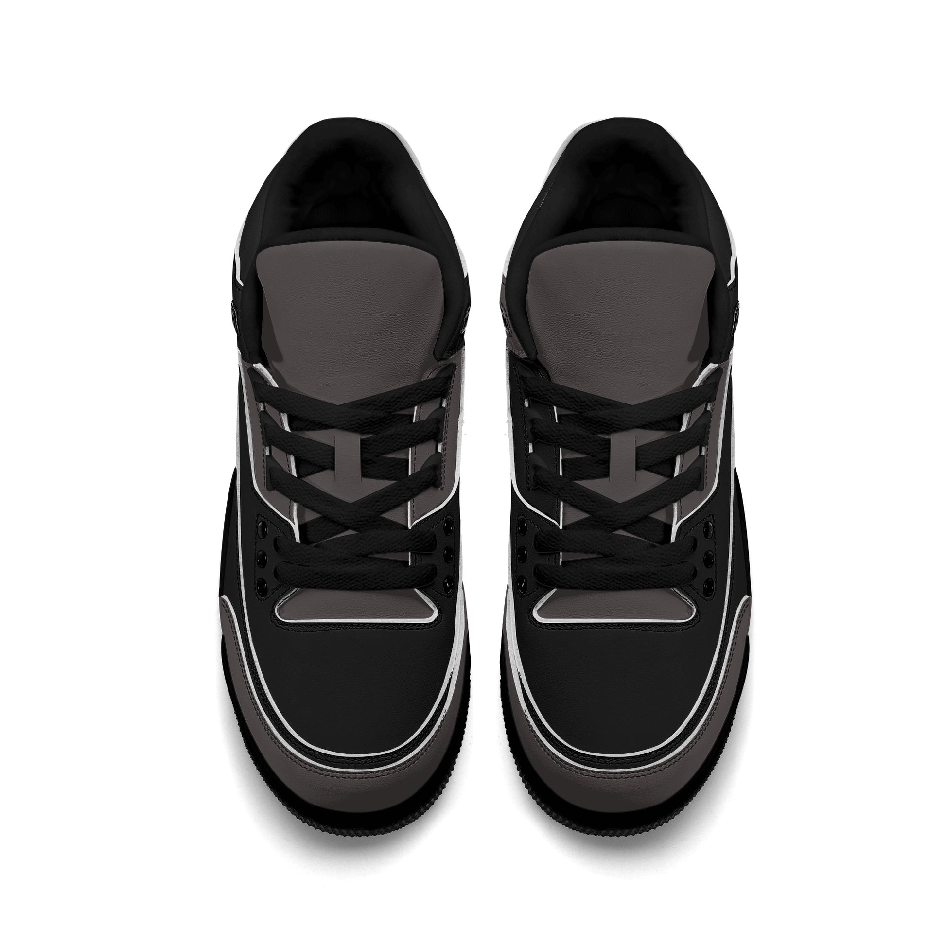 Mens Retro High Top Leather Basketball Sneakers-A5 - maisonkoly.com