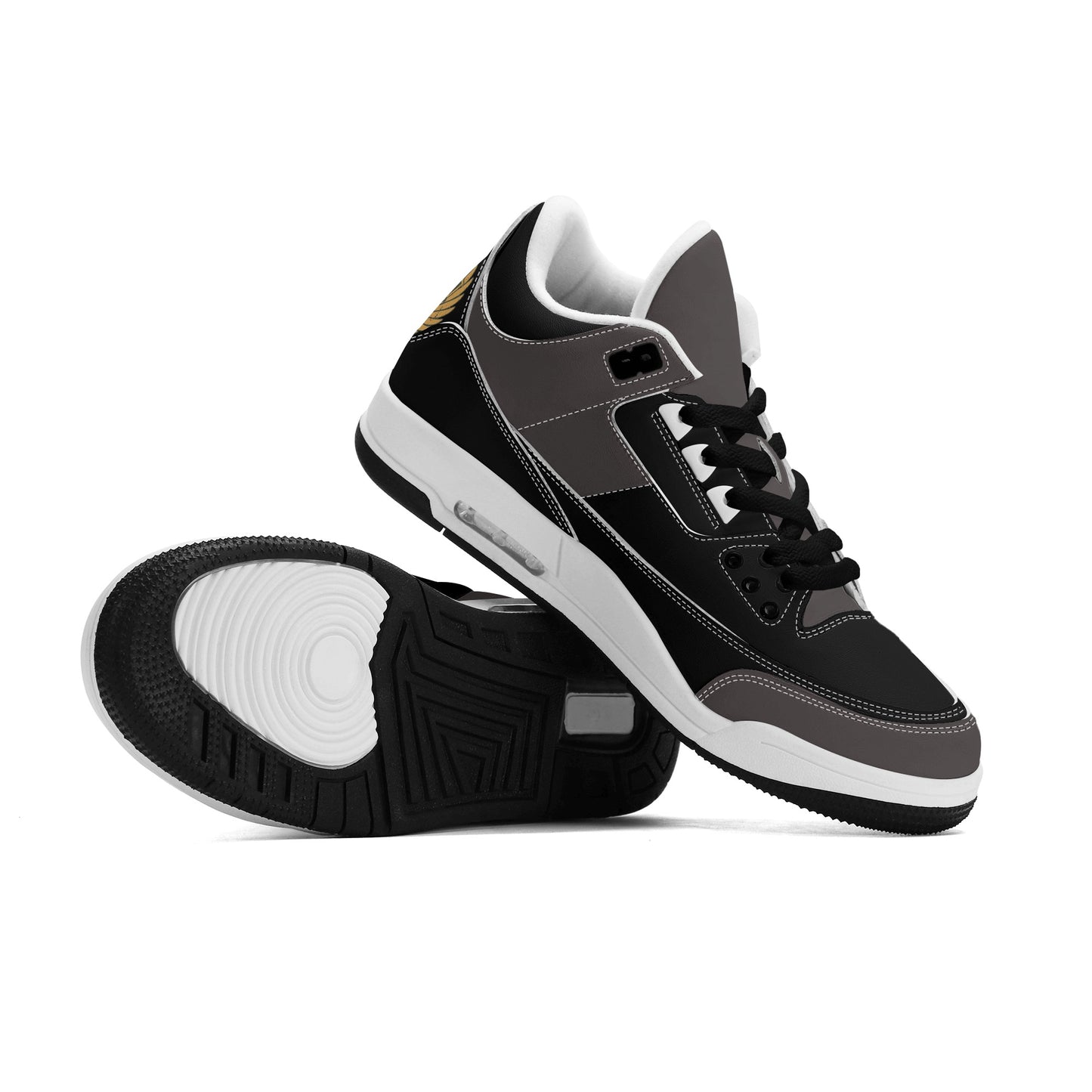 Mens Retro High Top Leather Basketball Sneakers-A5 - maisonkoly.com