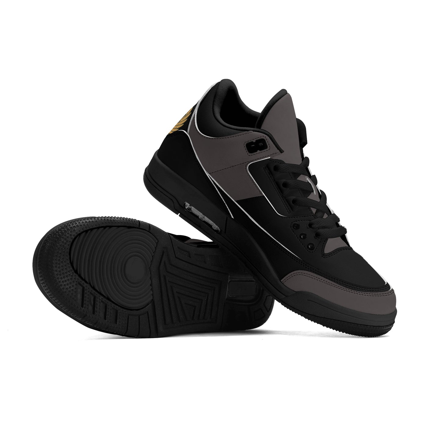 Mens Retro High Top Leather Basketball Sneakers-A5 - maisonkoly.com