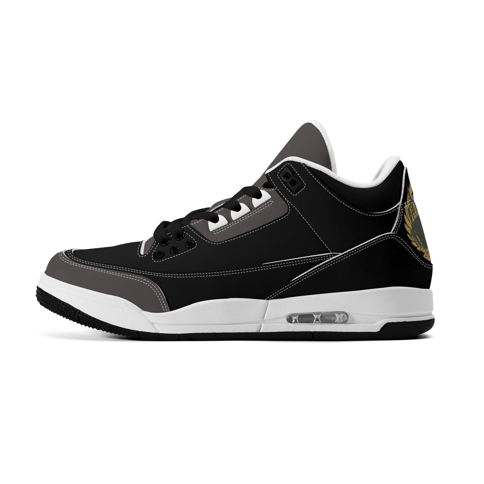 Mens Retro High Top Leather Basketball Sneakers-A5 - maisonkoly.com