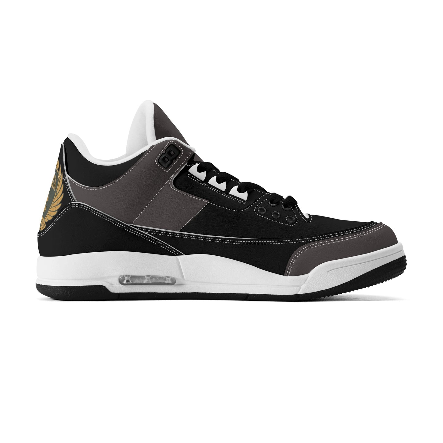 Mens Retro High Top Leather Basketball Sneakers-A5 - maisonkoly.com