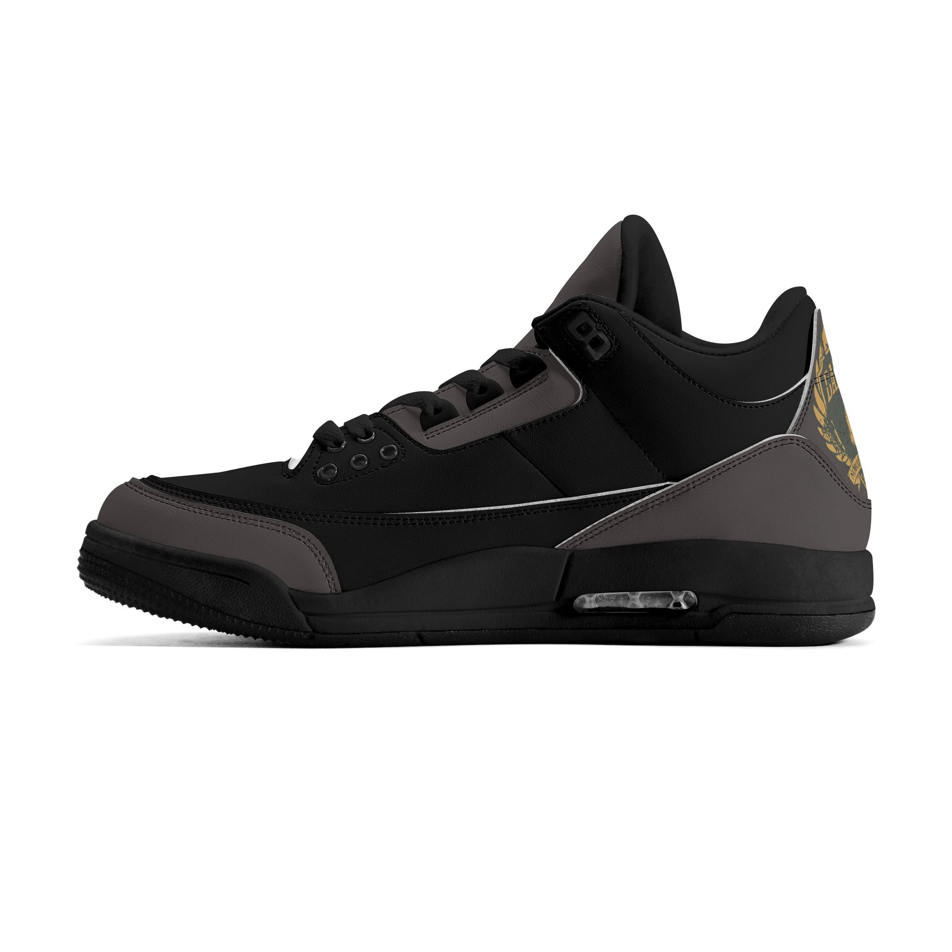 Mens Retro High Top Leather Basketball Sneakers-A5 - maisonkoly.com