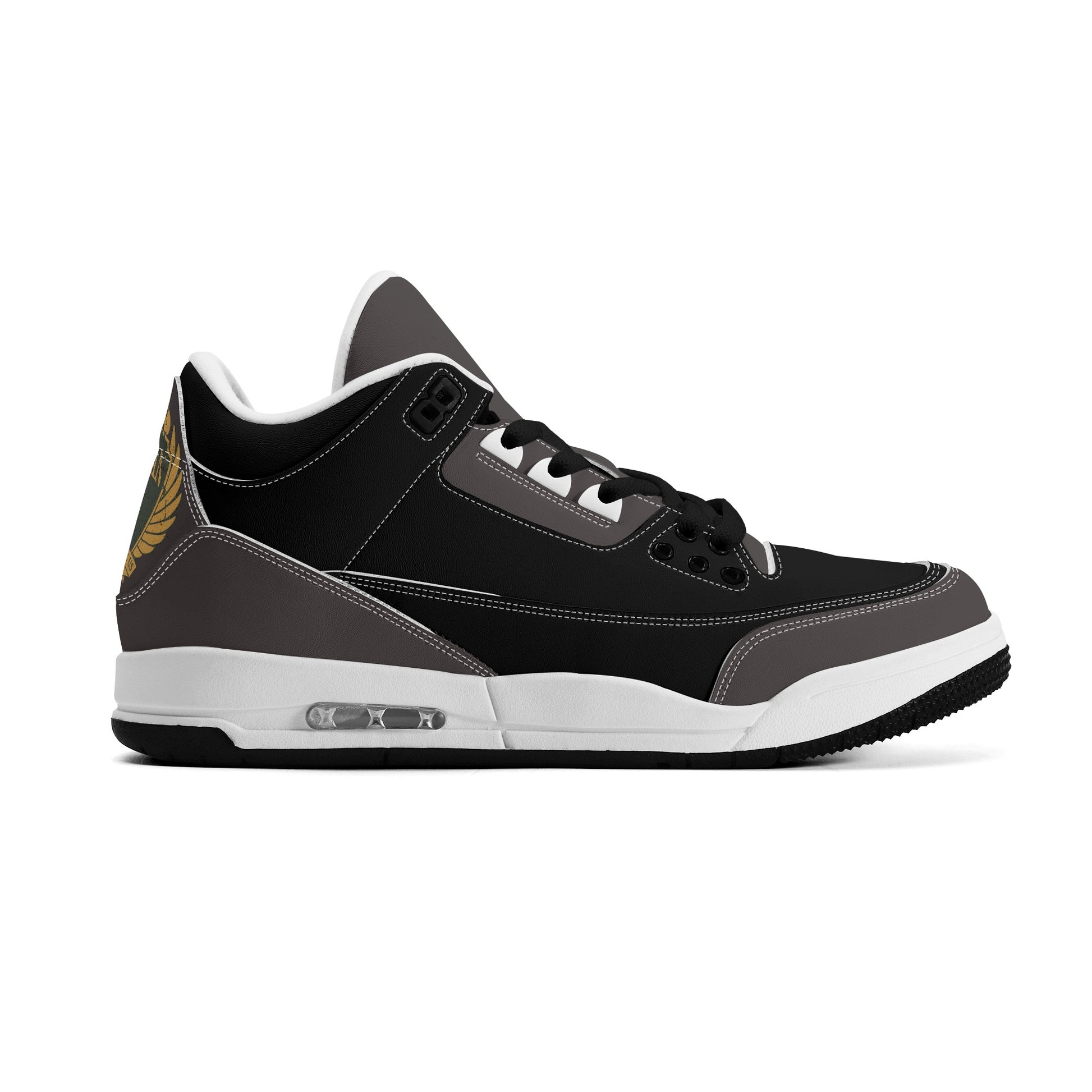 Mens Retro High Top Leather Basketball Sneakers-A5 - maisonkoly.com