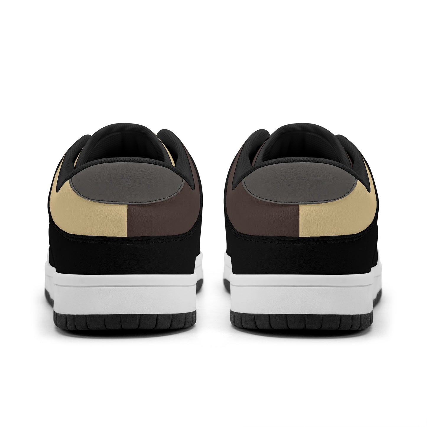 Kuluba Bamanan Strong Ragtime Retro Low Top Leather Sneakers Brown and Cream - maisonkoly.com