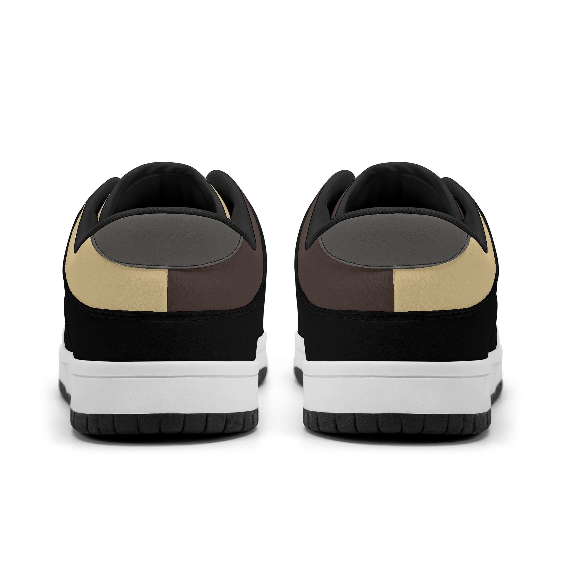 Kuluba Bamanan Strong Ragtime Retro Low Top Leather Sneakers Brown and Cream - maisonkoly.com