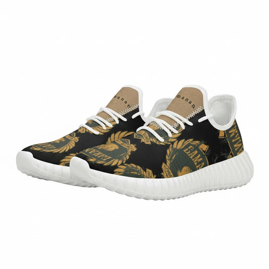 Kuluba Bamanan Strong Papoose Mens Knit Sneakers white by maisonkoly.com