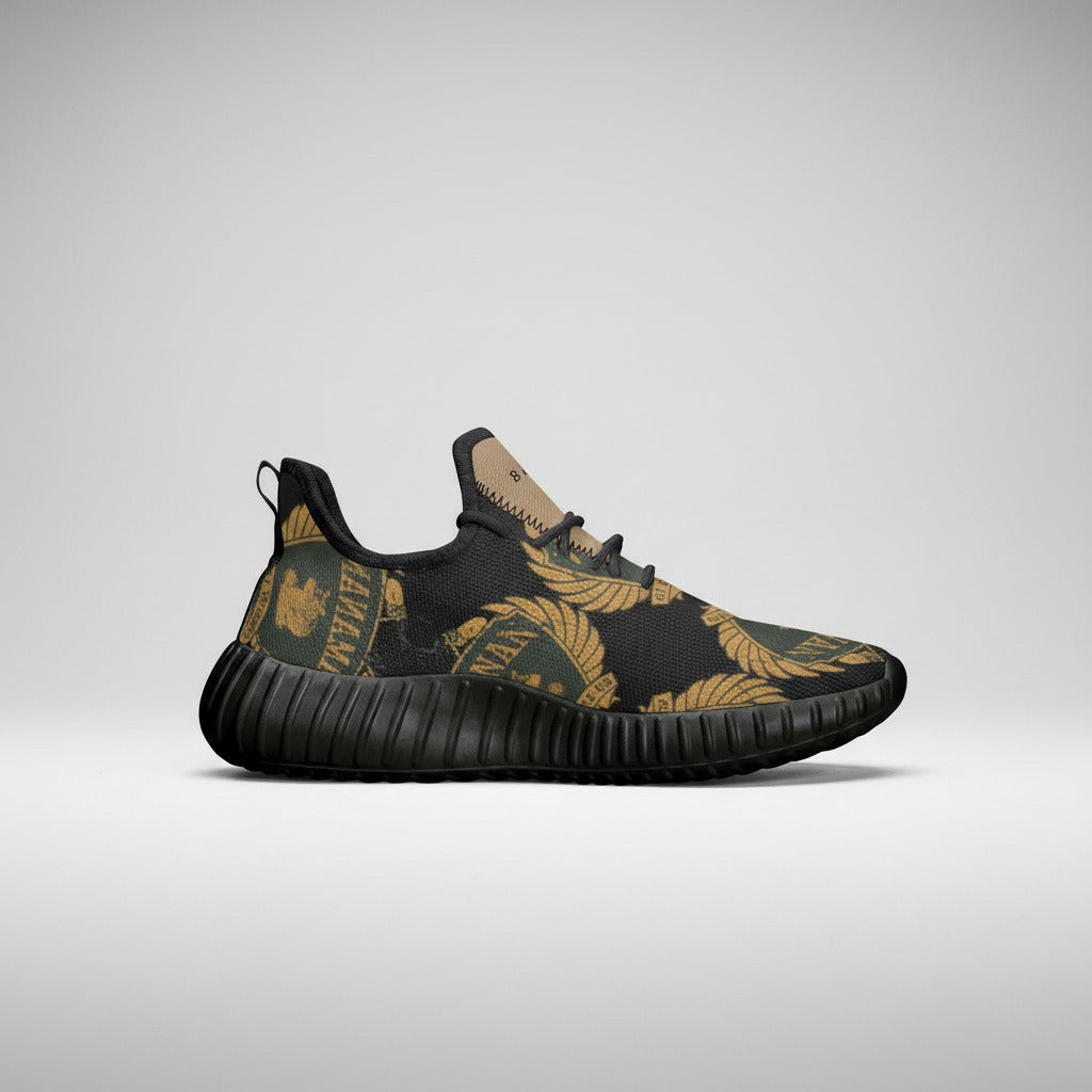 Kuluba Bamanan Strong Papoose Mens Knit Sneakers Black by maisonkoly.com