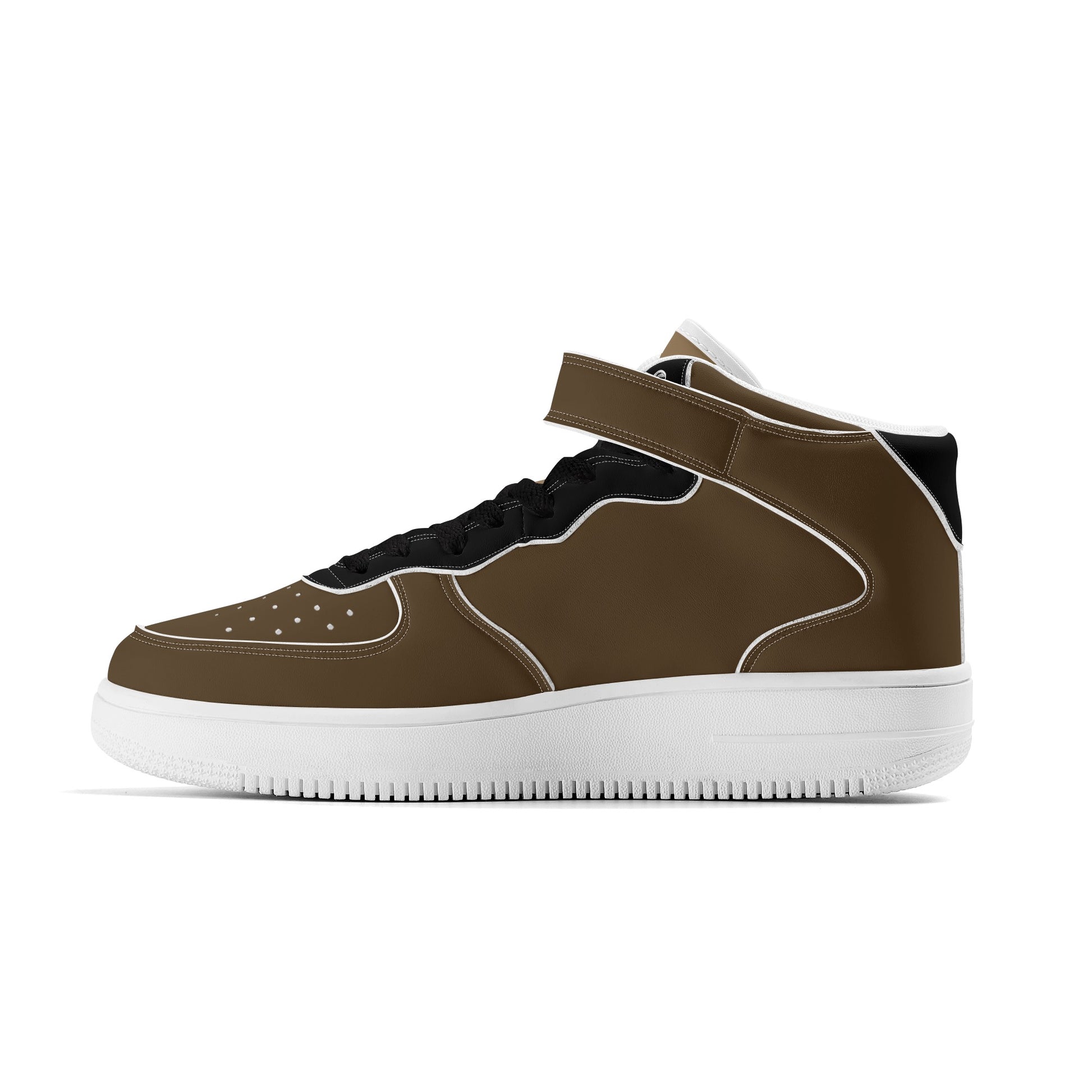 Kuluba Bamanan Strong Milli High Top Sneakers Coffee and Cream - maisonkoly.com