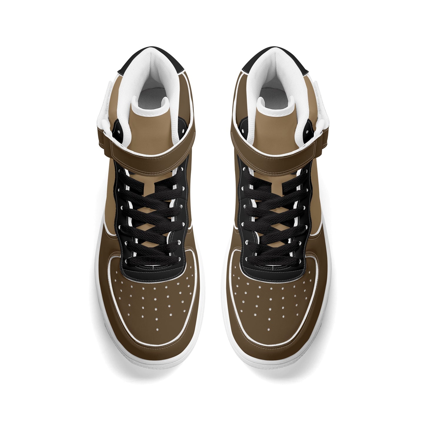 Kuluba Bamanan Strong Milli High Top Sneakers Coffee and Cream - maisonkoly.com