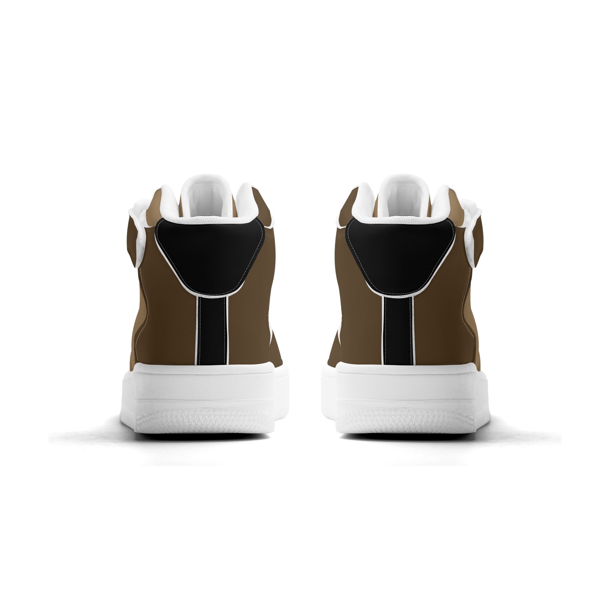 Kuluba Bamanan Strong Milli High Top Sneakers Coffee and Cream - maisonkoly.com