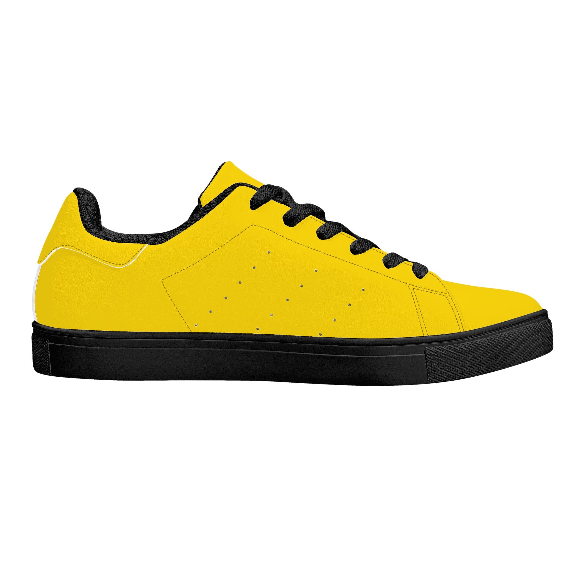 Maison Koly Bafula Bay Low Top Leather Sneakers- Canari Yellow - maisonkoly.com