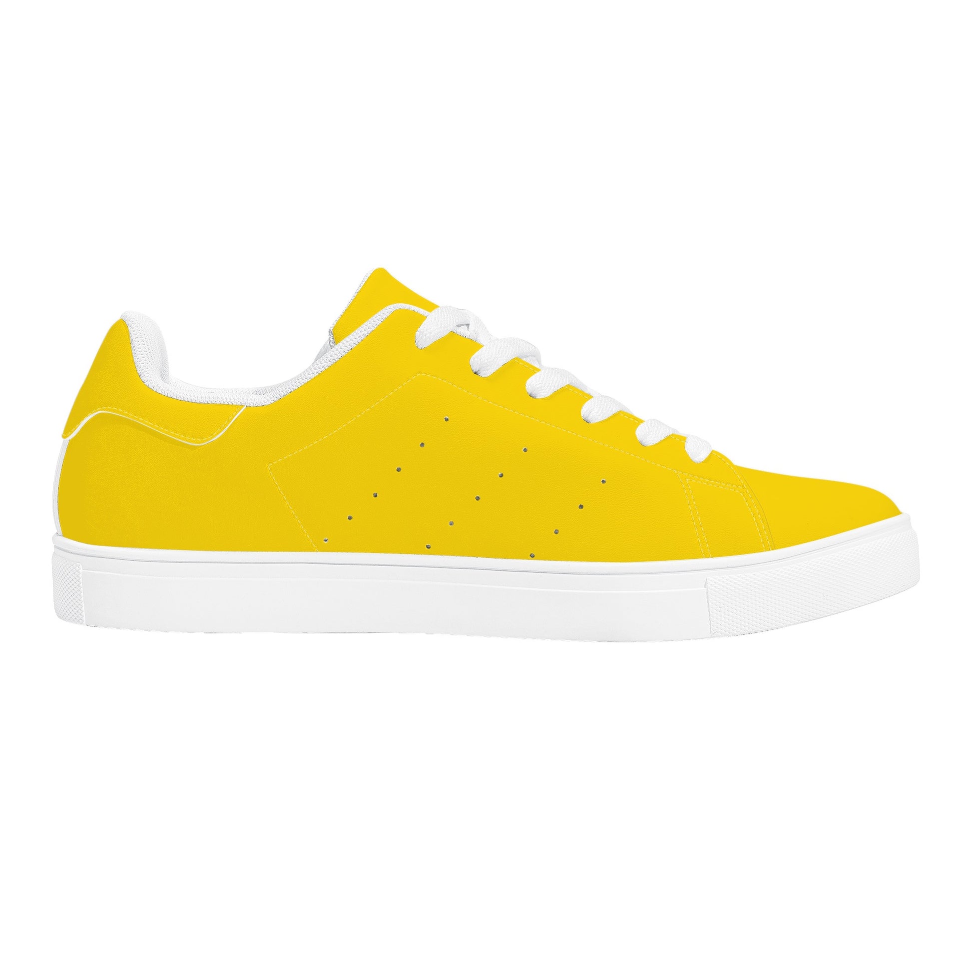 Maison Koly Bafula Bay Low Top Leather Sneakers- Canari Yellow - maisonkoly.com