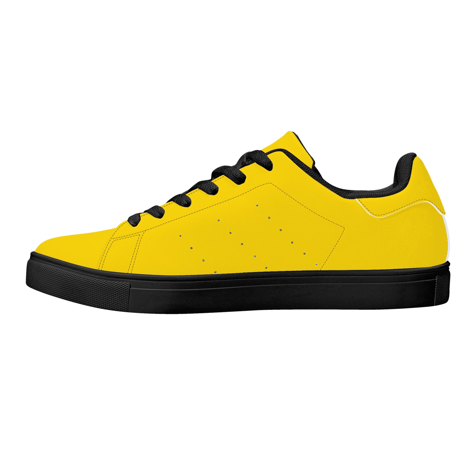 Maison Koly Bafula Bay Low Top Leather Sneakers- Canari Yellow - maisonkoly.com