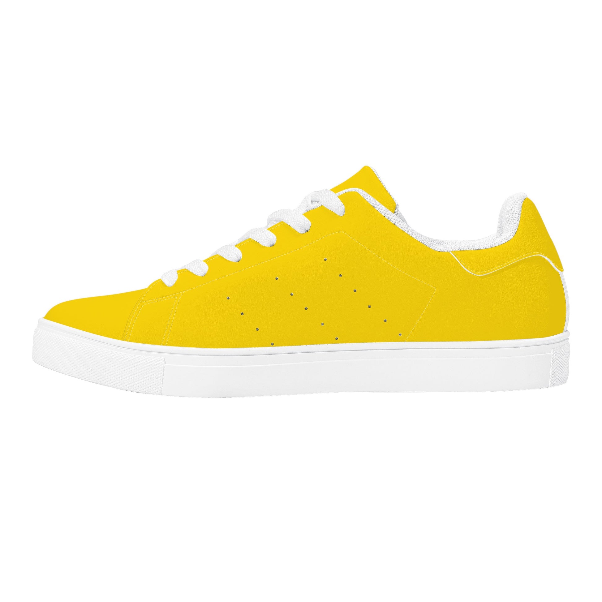 Maison Koly Bafula Bay Low Top Leather Sneakers- Canari Yellow - maisonkoly.com