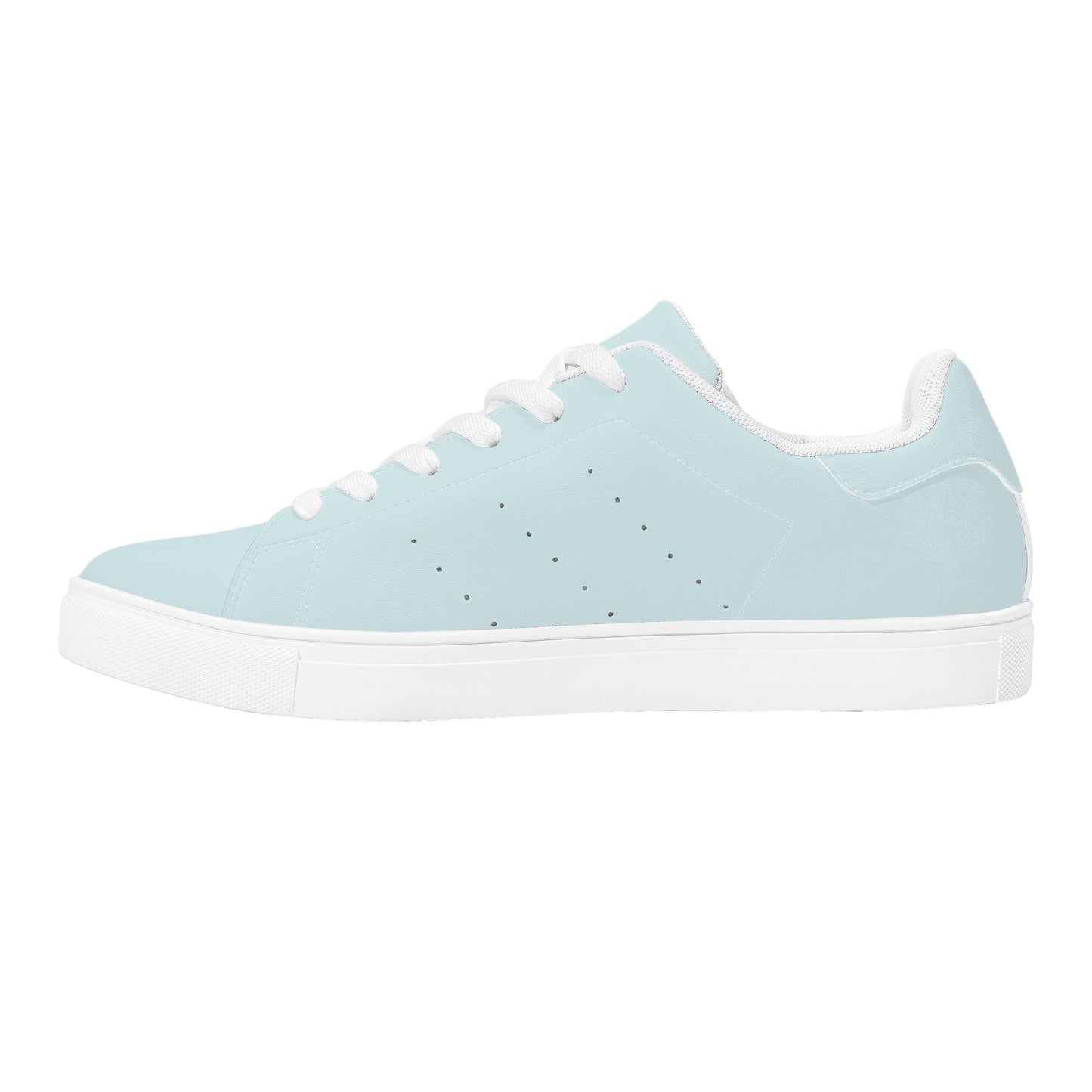 Maison Koly Bafula Bay Low Top Leather Sneakers- Sky blue - maisonkoly.com