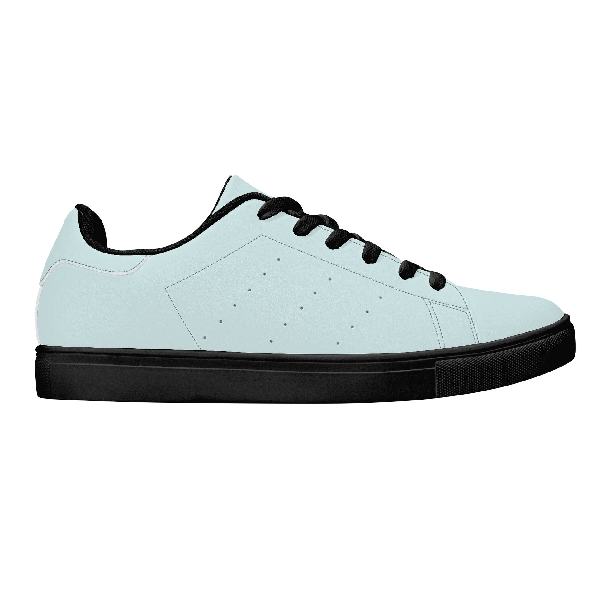 Maison Koly Bafula Bay Low Top Leather Sneakers- Sky blue - maisonkoly.com