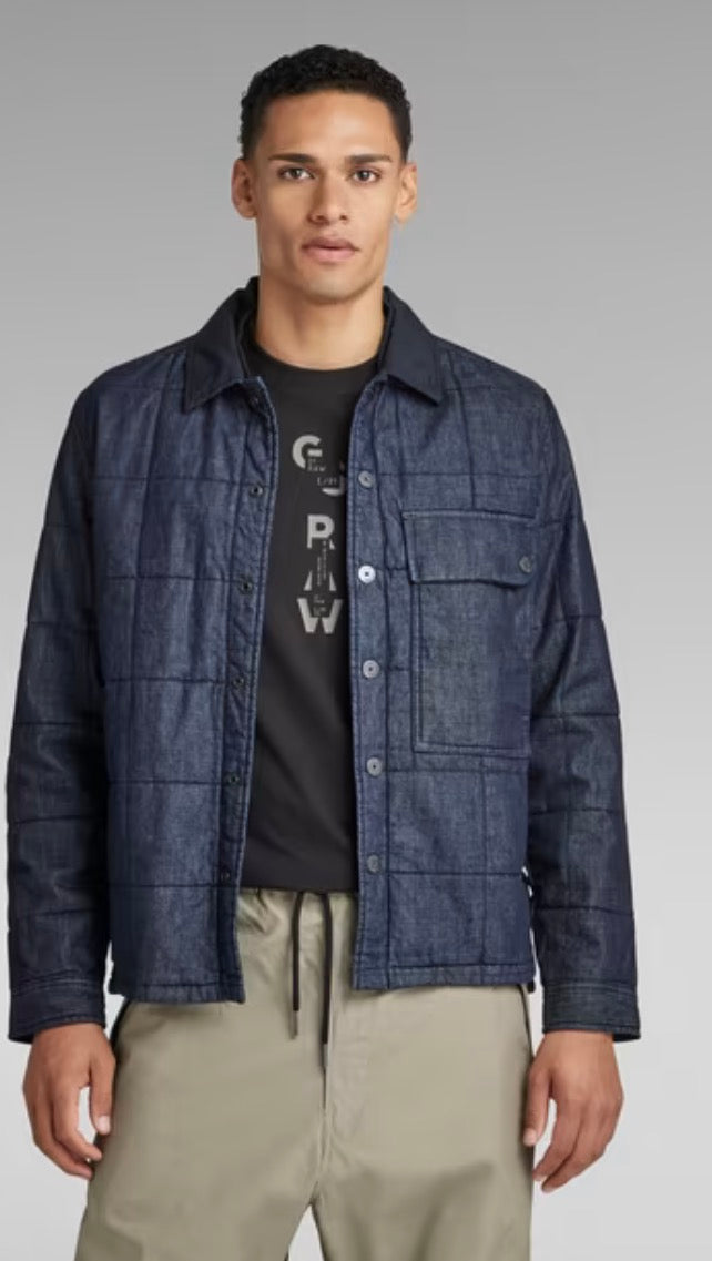 G-star Mens padded denim jacket blue