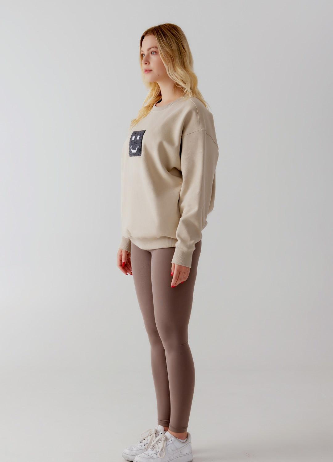 "Pixel" Taupe Sweatshirt