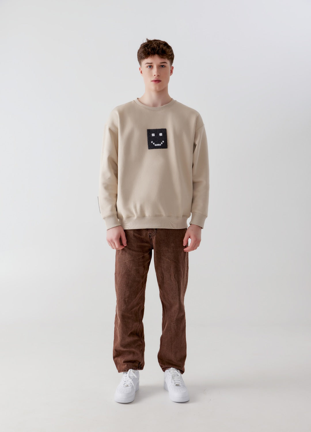 "Pixel" Taupe Sweatshirt