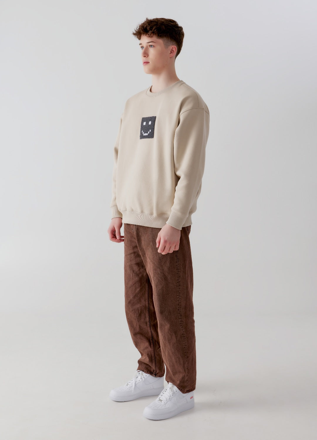 "Pixel" Taupe Sweatshirt