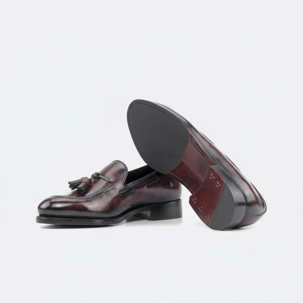 Maison Koly Écusson Loafers Leather Bordeaux