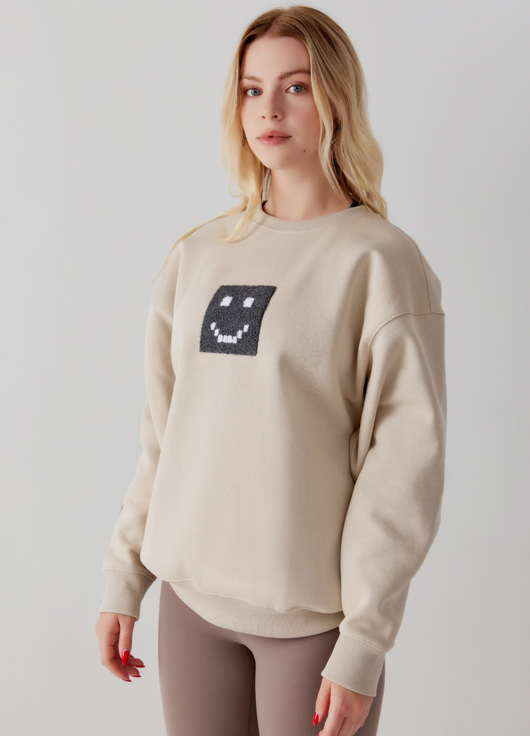 "Pixel" Taupe Sweatshirt
