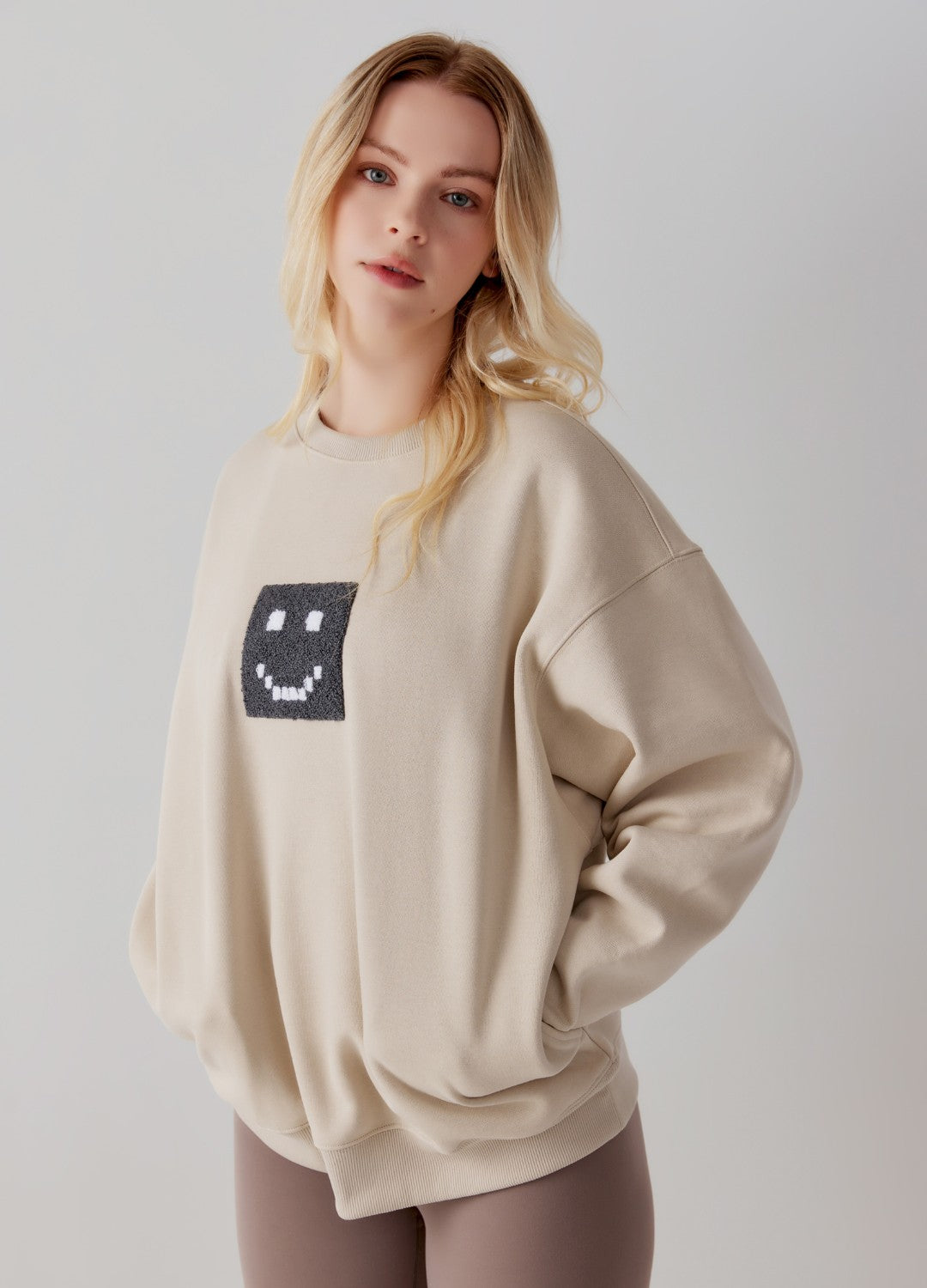 "Pixel" Taupe Sweatshirt