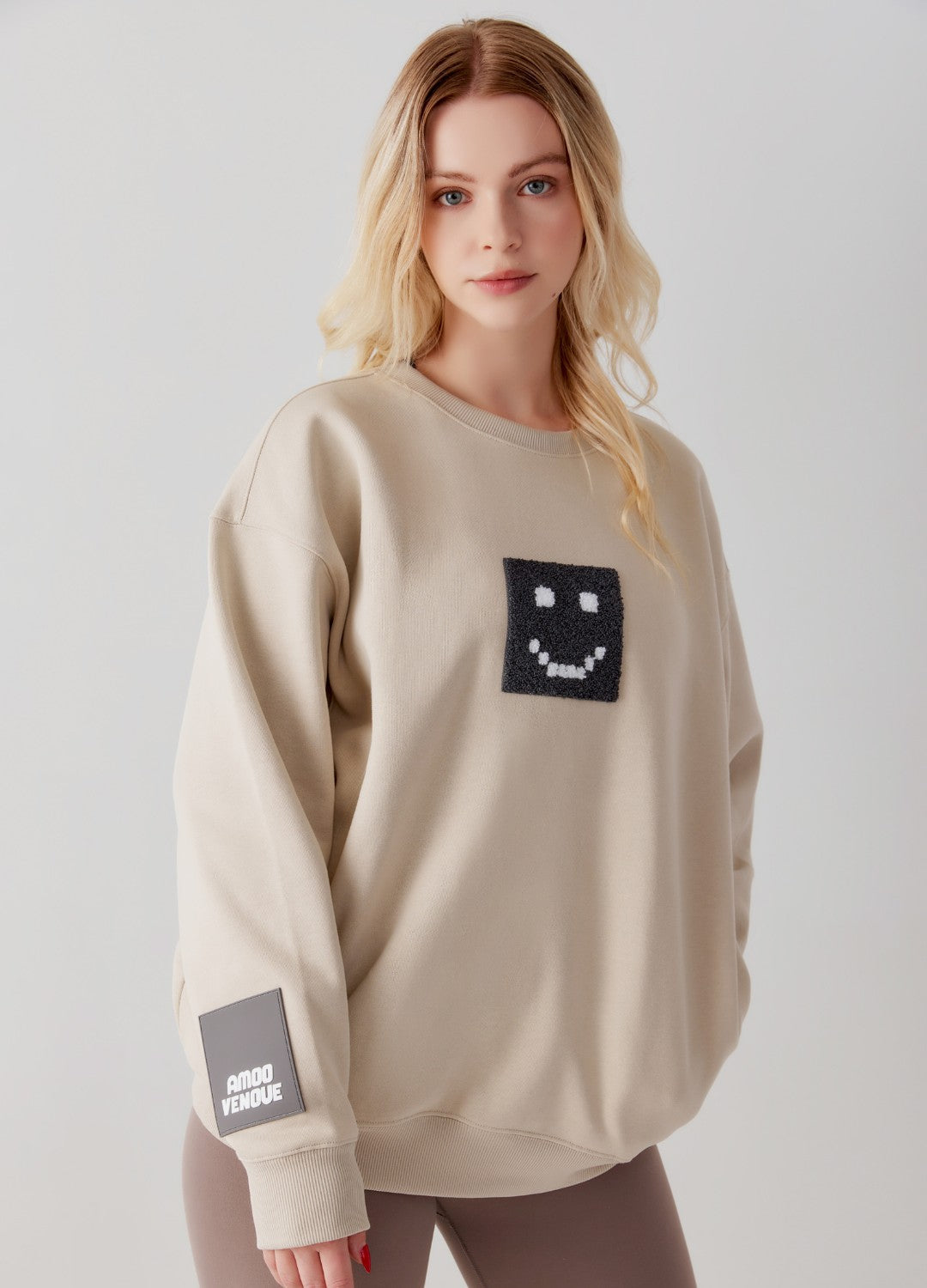 "Pixel" Taupe Sweatshirt